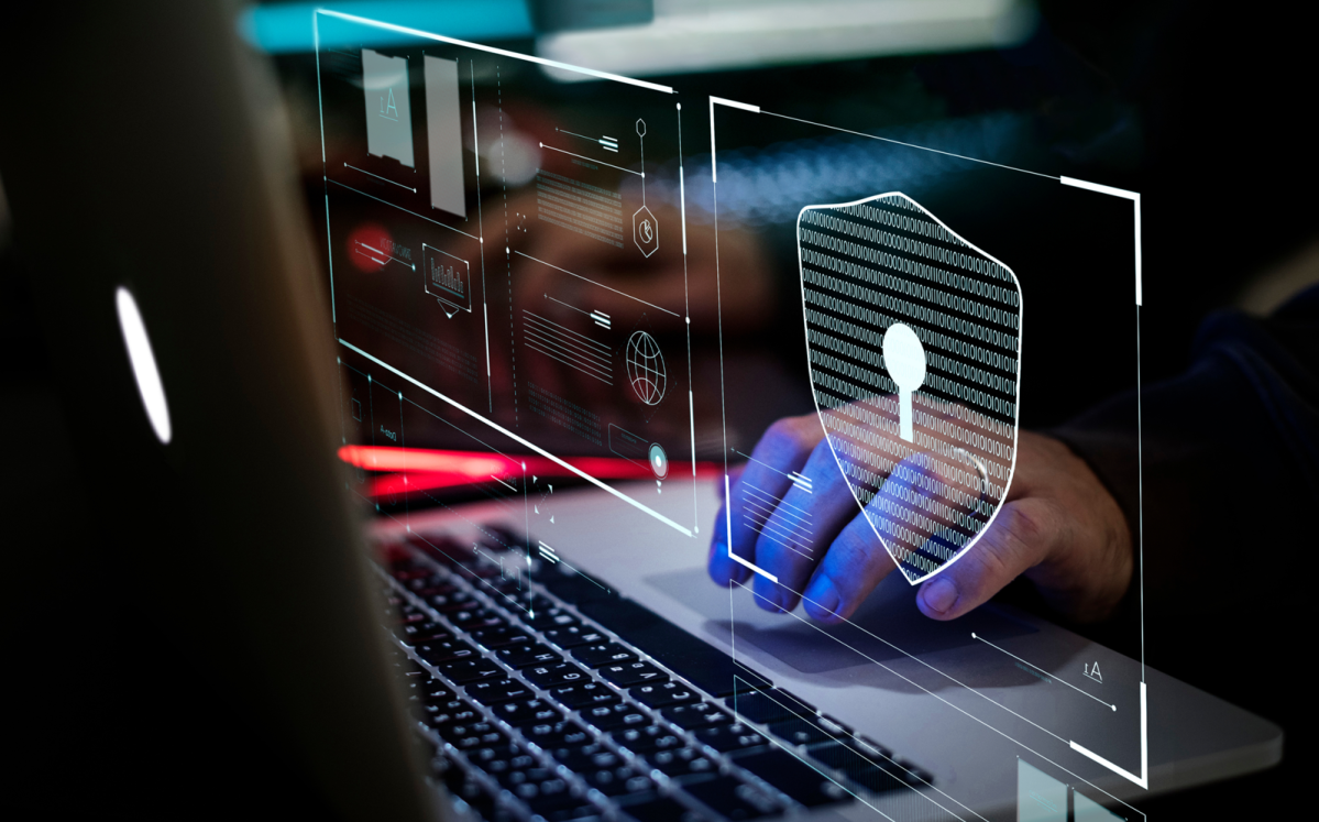 typing-on-secure-laptop